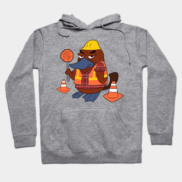 Over It Platypus Hoodie by stevenselbyart